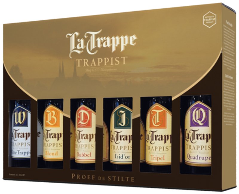 La Trappe Geschenkset met 6 speciaalbieren + 2 glazen